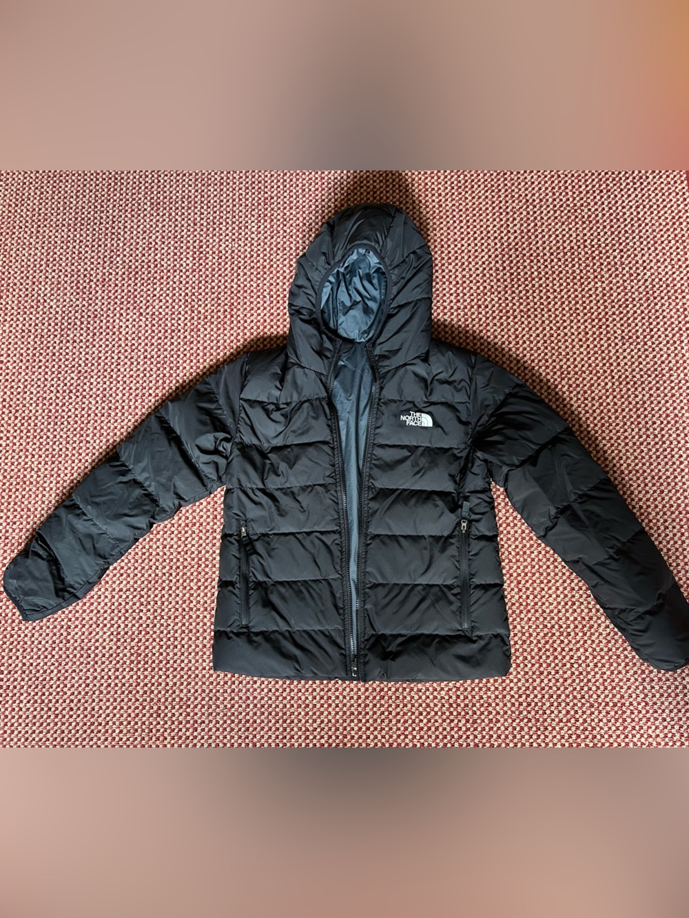 The North Face Kids Black Hooded Puffer Coat